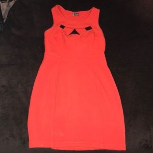 Sparkle & Fade Orange Cut Out Mini Dress